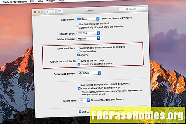 Hur man konfigurerar rullningsfält i macOS och OS X