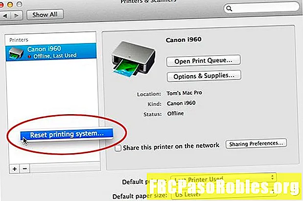 Reset Äre Mac's Drucksystem fir OS X Drécker Probleemer ze fixéieren