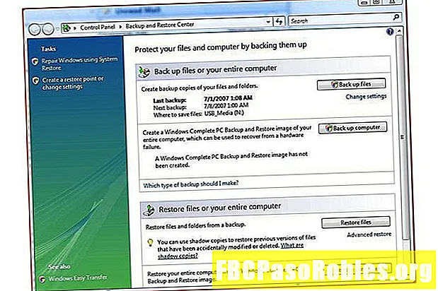 Copia de seguridad y restauración de datos en Windows Vista