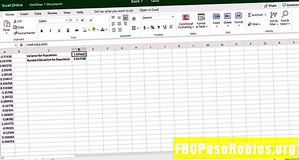 Kā atrast dispersiju programmā Excel