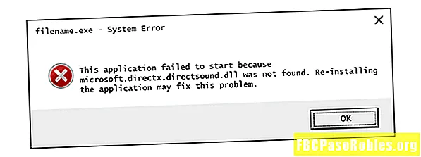 Kako popraviti napake Microsoft.directx.directsound.dll