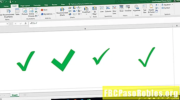 Kako v Excel vstaviti kljukico