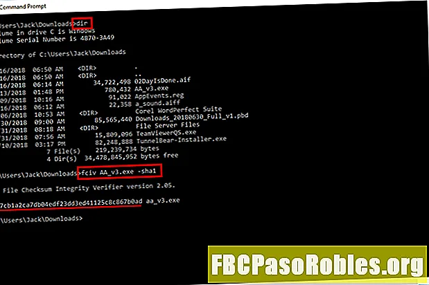 Paano Patunayan ang Pagsasama ng File sa Windows Sa FCIV