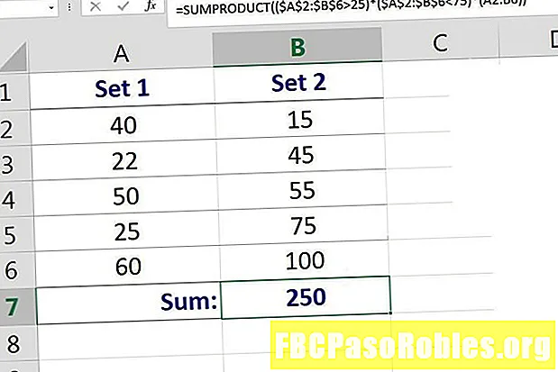 Excel SUMPRODUCT를 사용하여 여러 기준을 충족하는 셀 합